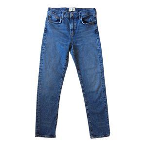 AGOLDE Toni High-Rise Straight Cropped Jeans, Light Wash, Womens Size 27